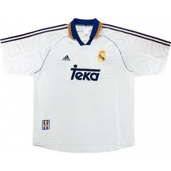 Tailandia Camiseta Real Madrid 1ª Kit Retro 1999 2000 Blanco